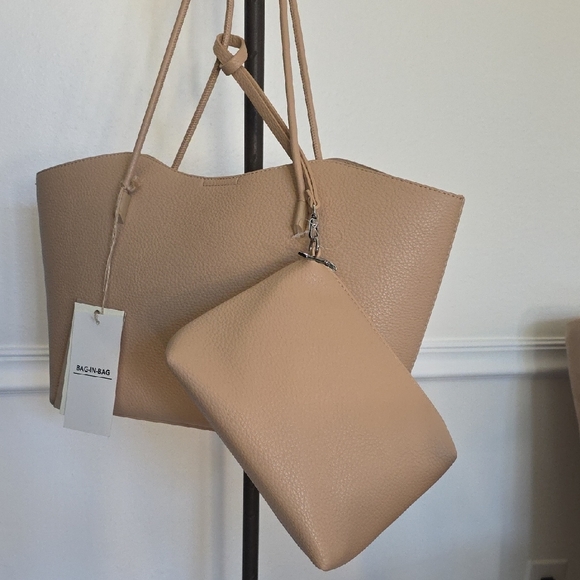 Antik Kraft Handbags - Antik Kraft Ivy 2-in-1 Vegan Leather Hobo Bag - Beige - NWT